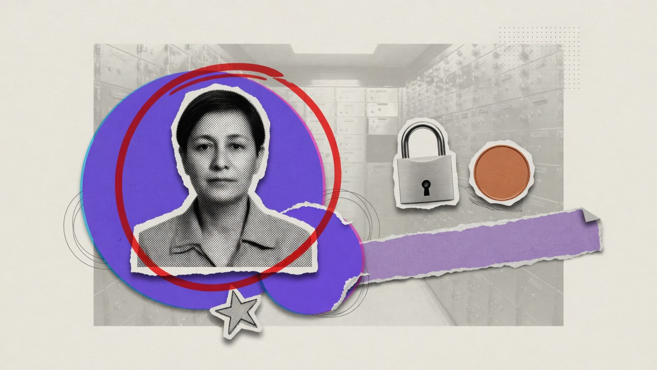 A generic halftone portrait beside a blank metal lock and an unmarked coin, illustrating Aerodrome.