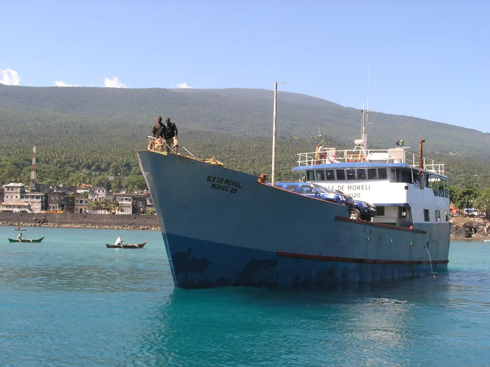 Ferry ILE DE MOHELI at the Fomboni waterfront on Moheli, the town named in Alpari's registered address
