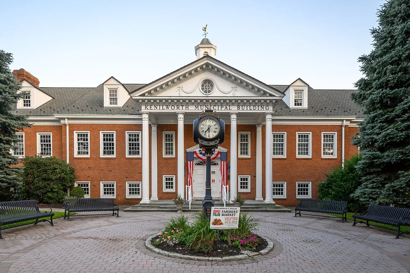 Kenilworth Municipal Building in Kenilworth, New Jersey, the borough where CoreWeave is building its NEST 11 data centre