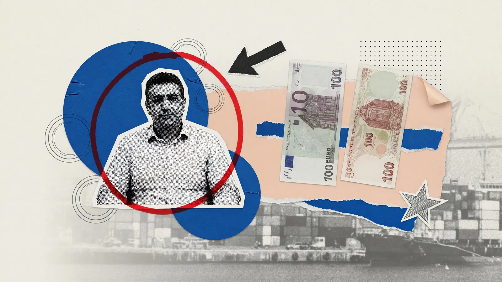 A euro banknote and a Turkish lira banknote side by side, for an EUR/TRY price scenario