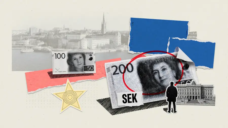 Collage of a Stockholm waterfront and a government building beside two banknotes, with a SEK label, for a GBP/SEK explainer.
