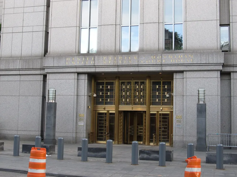 The Daniel Patrick Moynihan United States Courthouse at 500 Pearl Street in Manhattan, home of the Southern District of New York where the SEC v. Ripple Labs judgment was entered