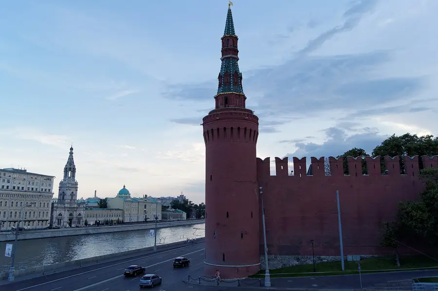 Beklemishevskaya Tower and the outer wall of the Moscow Kremlin, seen from the embankment
