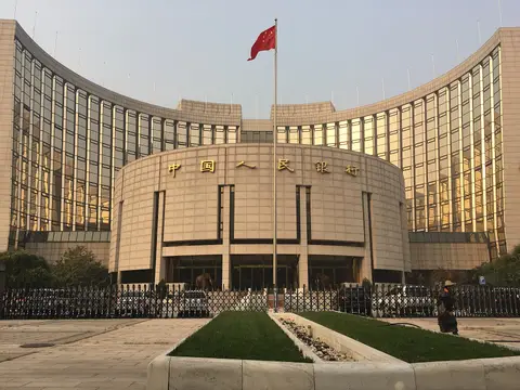People's Bank of China headquarters in Beijing, the central bank that sets the daily USD/CNY fix