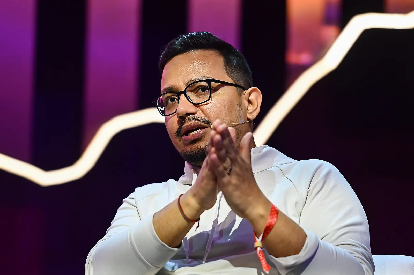 Sandeep Nailwal, Polygon co-founder, on the Crypto stage at Web Summit 2022 in Lisbon