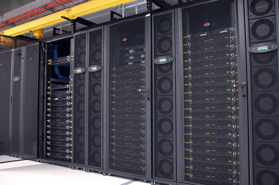 GPU server racks in a CSIRO data centre, the hardware class behind Render jobs