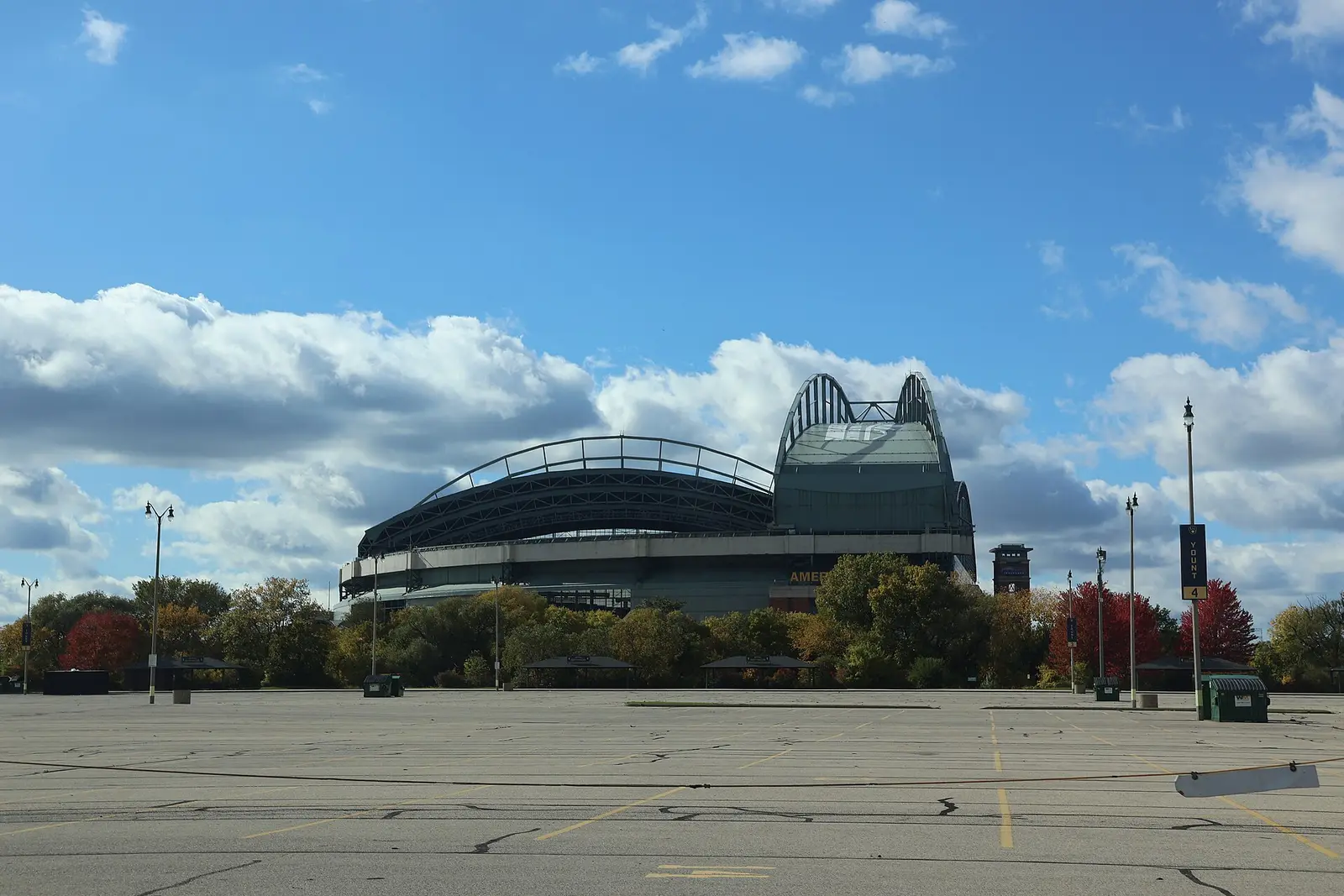 American Family Field in Milwaukee photographed in October 2023, the Brewers home ballpark