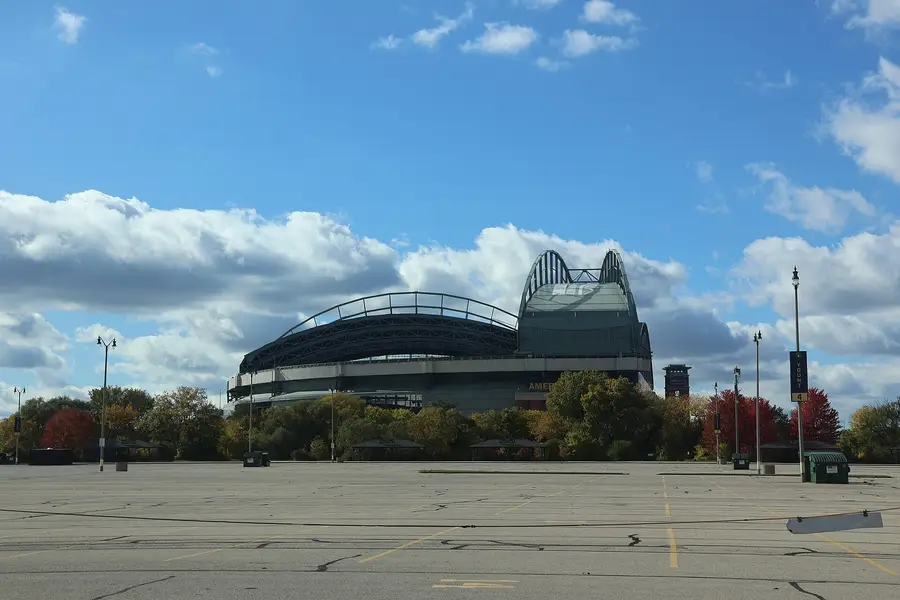American Family Field in Milwaukee photographed in October 2023, the Brewers home ballpark