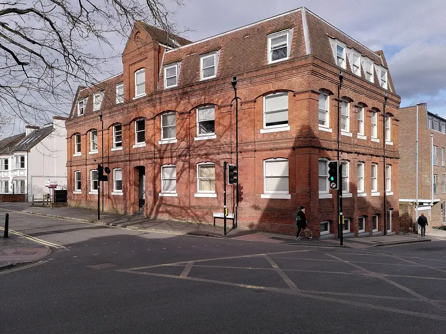 Red-brick corner office building on Upper Marlborough Road in St Albans, Hertfordshire, the street where Spreadex Limited keeps its registered office