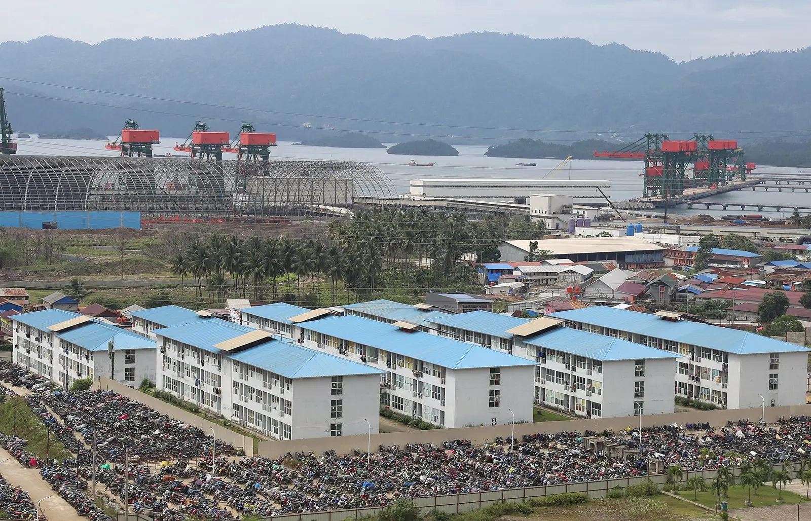 Morowali Industrial Park nickel processing hub and port in Central Sulawesi, Indonesia