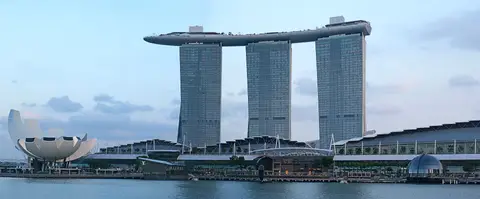 Marina Bay Sands in Singapore, venue of Sui Basecamp 2026 on 7-8 October, seen across the bay