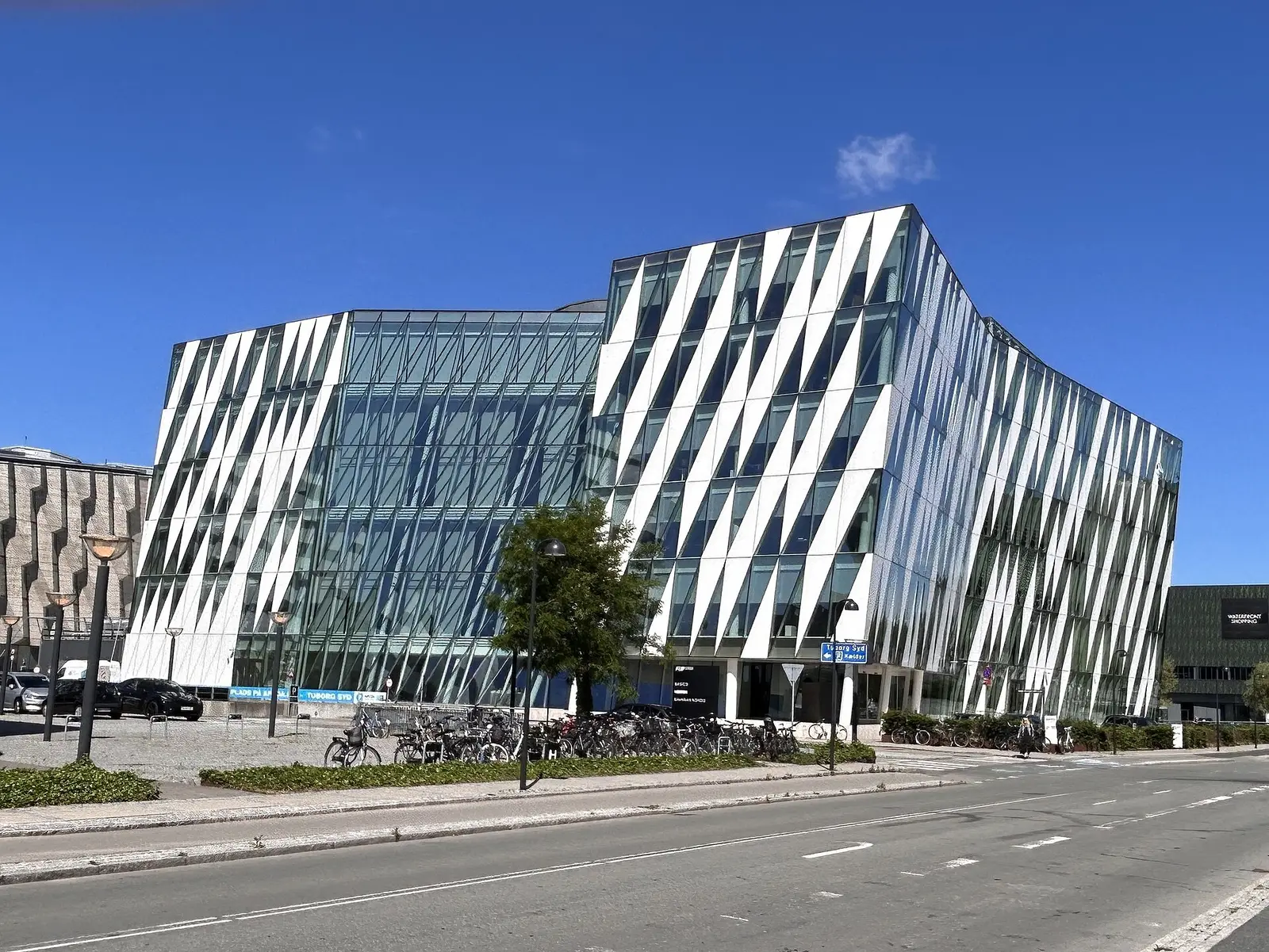 Saxo Bank headquarters building at Tuborg Syd in Hellerup, north of Copenhagen