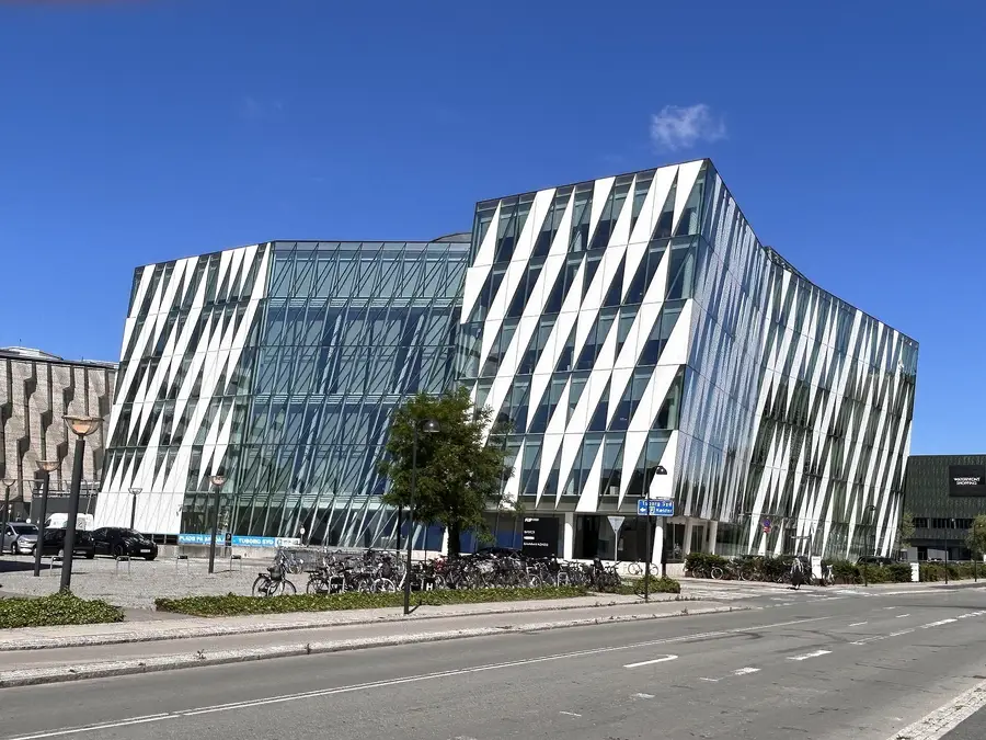 Saxo Bank headquarters building at Tuborg Syd in Hellerup, north of Copenhagen