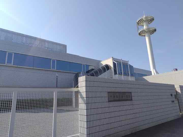 KDDI Chikura cable landing station in Japan, photographed on 9 April 2025